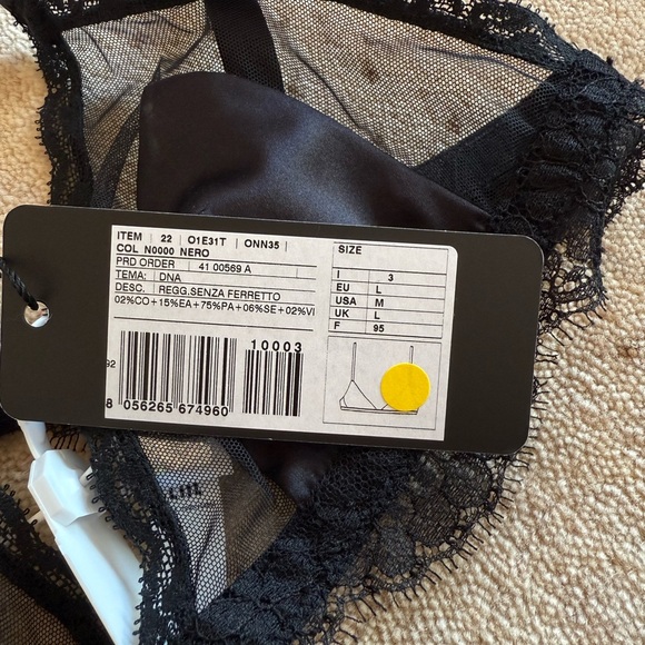 Dolce & Gabbana Black Lace Bralette, M, NWT - Picture 4 of 11